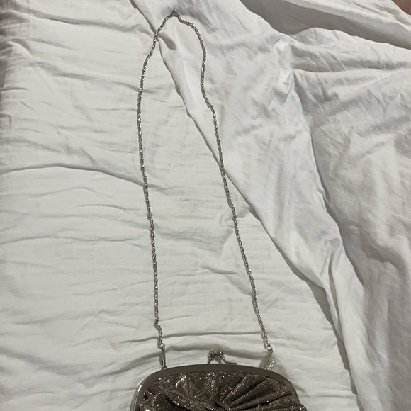 Bijou Brigitte golden bling clutch with hidden chain nwot - Picture 7 of 9